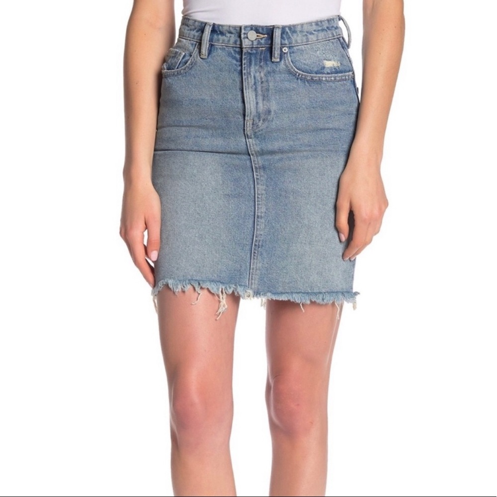 NWT ALLSAINTS Kim Denim Distressed Skirt - Picture 2 of 6